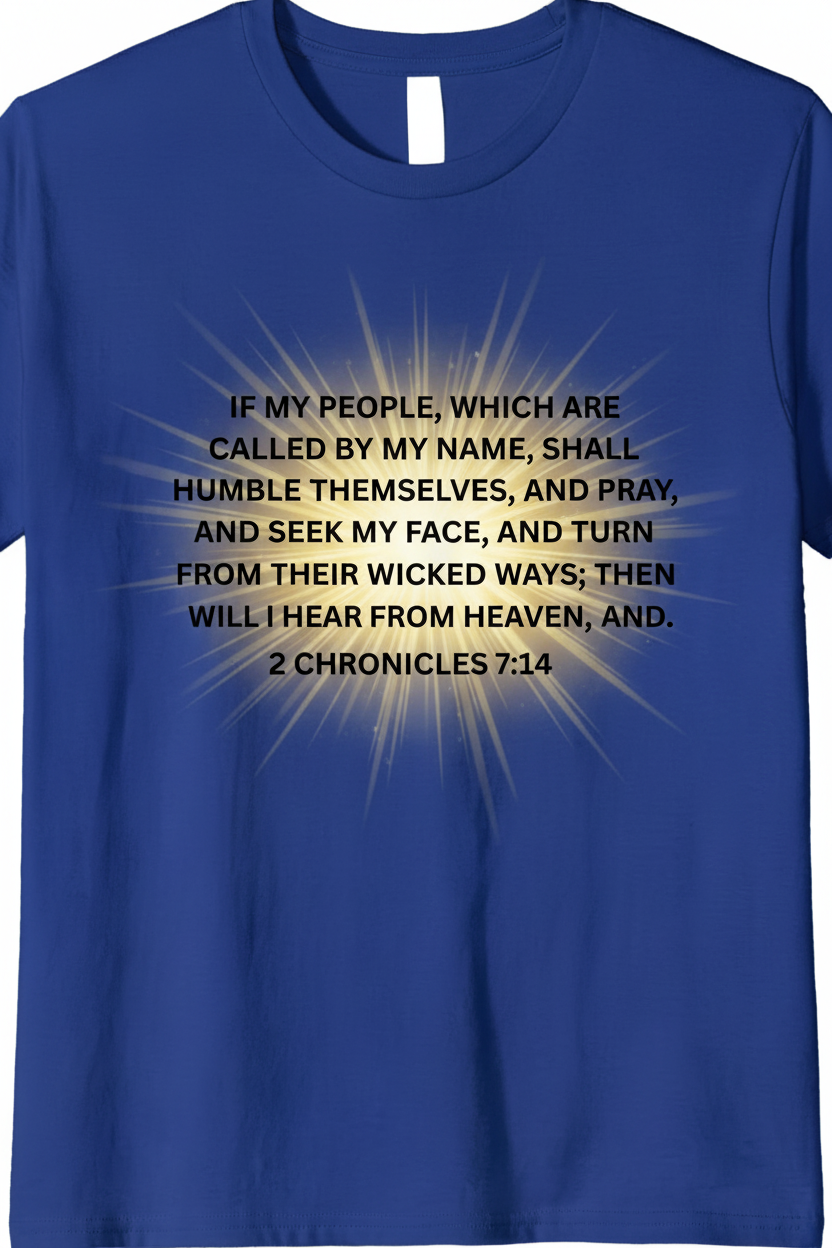 HUMBLE, PRAY & SEEK — 2 Chronicles 7:14 faith t-shirt design