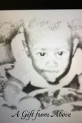 A Gift from Above - vintage black and white baby photo with inspirational text